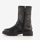 Leren meisjes biker boots zwart