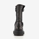 Leren meisjes biker boots zwart