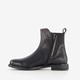Leren dames chelsea boots zwart