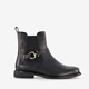 Leren dames chelsea boots met gesp