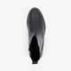 Leren dames chelsea boots zwart