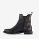 Leren dames chelsea boots met gesp