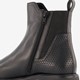 Leren dames chelsea boots zwart