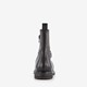 Leren dames chelsea boots met gesp