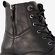 Leren dames veterlaarsjes zwart