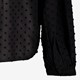 Semi-transparante dames blouse zwart