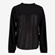Semi-transparante dames blouse zwart