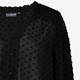Semi-transparante dames blouse zwart