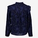 Dames blouse met bloemenprint blauw