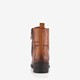 Leren dames veterboots cognac