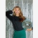 Dames trui zwart met glinster details