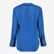 Satijnachtige dames blouse kobalt blauw