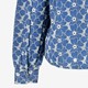 Dames blouse met bloemen blauw