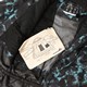 Heren ski-jas met print zwart blauw