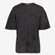 Dames T-shirt met acid wash en print