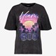 Dames T-shirt met acid wash en print