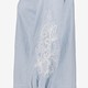 Dames blouse gestreept lichtblauw