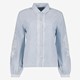 Dames blouse gestreept lichtblauw