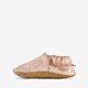 Leren babyschoenen roze met hartjes