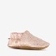 Leren babyschoenen roze met hartjes