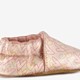 Leren babyschoenen roze met hartjes