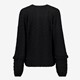 Dames blouse met ruches zwart