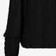 Dames blouse met ruches zwart