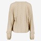 Dames blouse met ruches beige