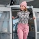Dames skipully met rits zwart wit