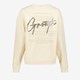 Dames sweater met backprint beige