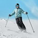 Heren softshell ski-jas lichtblauw