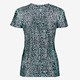 Dames sport T-shirt blauw met print