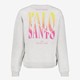 Dames sweater met backprint grijs