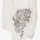 Dames blouse met geborduurde mouwen wit