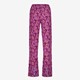 Wijde dames broek met paisley print paars
