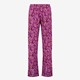 Wijde dames broek met paisley print paars