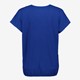 Dames T-shirt met structuur kobalt blauw