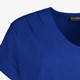 Dames T-shirt met structuur kobalt blauw