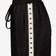 Wide leg broek met bies en sterren zwart