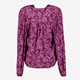 Dames blouse met paisley print paars