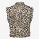 Dames gilet met strikjes luipaardprint
