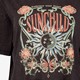 Oversized dames T-shirt acid wash zwart