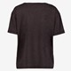 Oversized dames T-shirt acid wash zwart