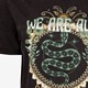 Dames T-shirt acid wash zwart met print