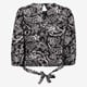 Dames blouse met paisley print zwart wit