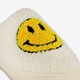 Dames teddy pantoffels met smiley wit