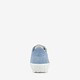 Suede dames sneakers lichtblauw