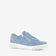 Hush Puppies suede dames sneakers lichtblauw