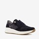 Suede dames sneakers blauw