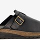 Leren heren pantoffels zwart